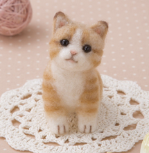 Load image into Gallery viewer, DIY Felt Kit – Orange Tabby Kitten Needle Felting Set
