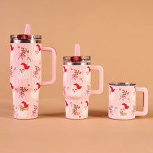 Load image into Gallery viewer, 20 oz Lifestyle Flip Straw Tumbler-Holly Jolly Santa
