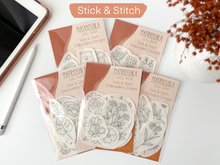 Load image into Gallery viewer, Stick &amp; Stitch Embroidery designs, embroidery patterns: Floral
