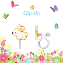 Load image into Gallery viewer, CLIP ON Cutie Earrings | Glitter Rabbit | Easter 2026
