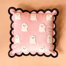 Load image into Gallery viewer, Scalloped Square Throw Pillow-Boo Crew
