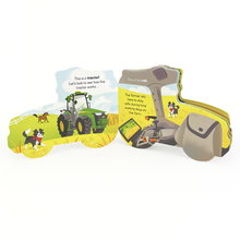 Load image into Gallery viewer, John Deere Kids: How Tractors Work Shaped Board Book
