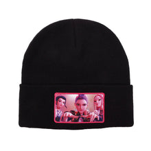 Load image into Gallery viewer, KPop Demon Hunters Huntr/x Black Cuff Knit Beanie
