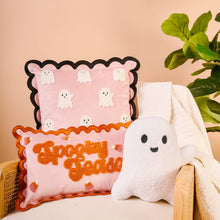 Load image into Gallery viewer, Scalloped Square Throw Pillow-Boo Crew
