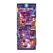 Load image into Gallery viewer, DIY Miniature House Book Nook Kit: Cyber City w/ Dust Cover
