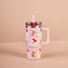 Load image into Gallery viewer, 20 oz Lifestyle Flip Straw Tumbler-Holly Jolly Santa
