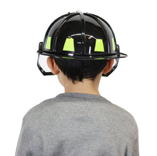 Load image into Gallery viewer, Firefighter Helmet W/Visor: Black / Adj Size
