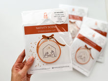Load image into Gallery viewer, Nativity scene embroidery kit, Christmas embroidery diy kit
