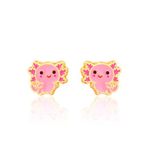 Load image into Gallery viewer, Axolotl Love | Cutie Stud Earrings for Girls
