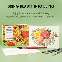 Load image into Gallery viewer, Autumn-Themed Watercolor Coloring Club Box
