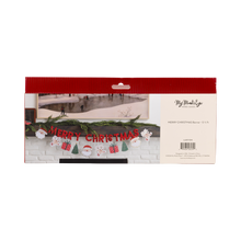 Load image into Gallery viewer, Puffy Red Velvet Merry Christmas Banner
