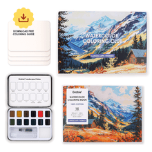Load image into Gallery viewer, Landscape-Themed Watercolor Coloring Club Box

