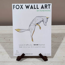 Load image into Gallery viewer, Fox Pounce 3D PaperCraft Origami Wall Art

