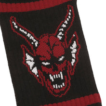 Load image into Gallery viewer, Stranger Things Hellfire Club Stripes Mens Athletic Crew Socks
