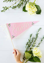 Load image into Gallery viewer, Pink Easter Felt Pennant Banner
