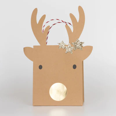 Medium Reindeer With Stars Gift Bags