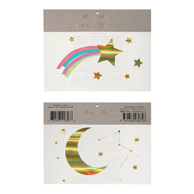 Rainbow Shooting Star Large Tattoos