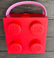 LEGO Lunch Box with Handle - Red/Pink