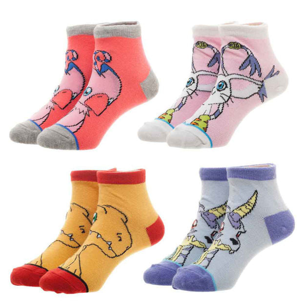 DIGIMON CHARACTERS 4 PAIR YOUTH SOCKS