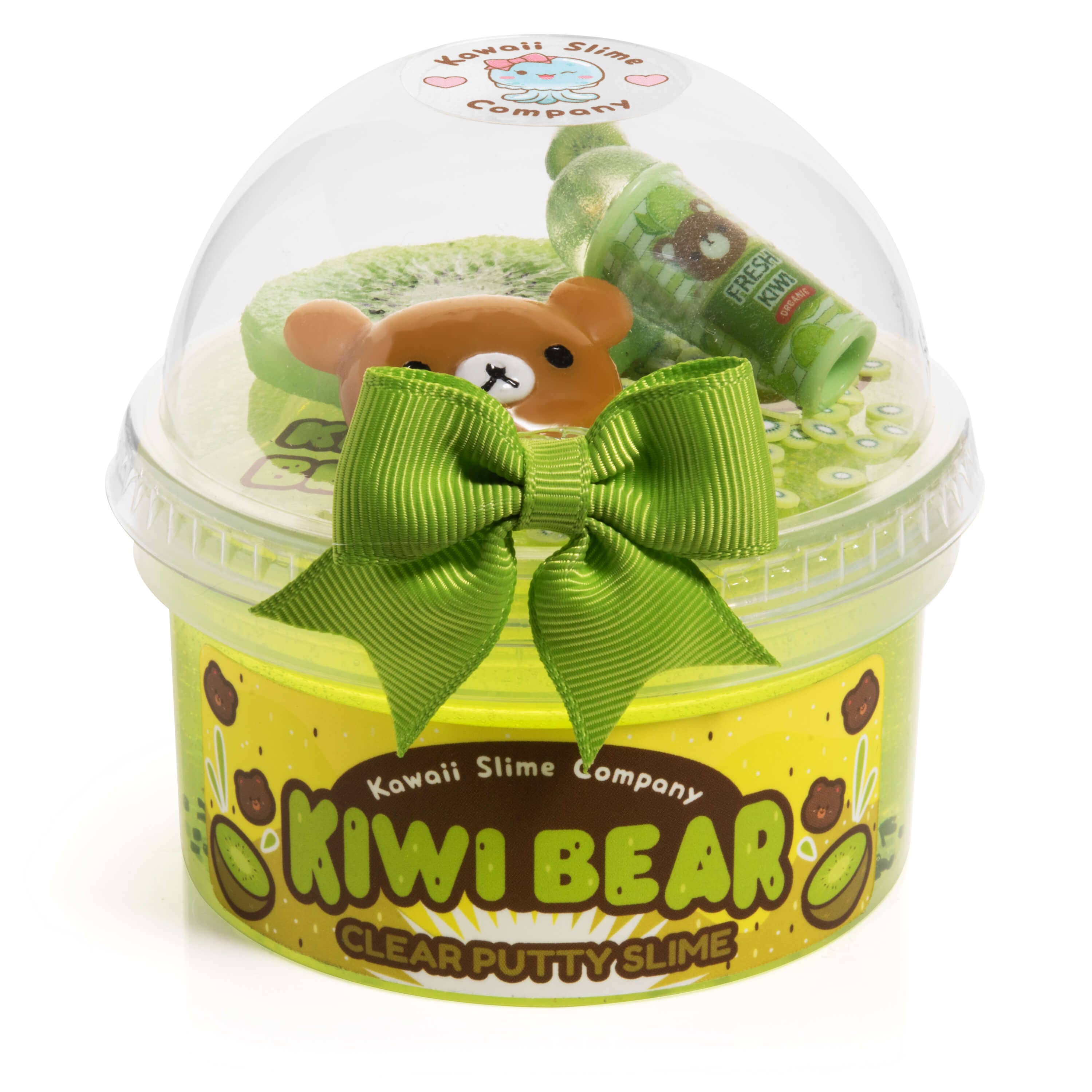 Kawaii Kiwi Bear Putty Clear Slime – AkCrazyCollector