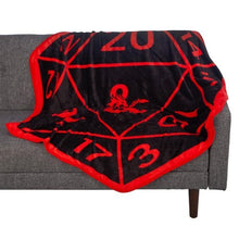 Load image into Gallery viewer, D&amp;D D20 Shaped Throw Blanket
