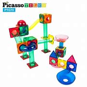 PicassoTiles Magnetic Marble Run Building Blocks 70