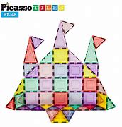 PicassoTiles 48pc Glitter Styles Magnetic Building Block