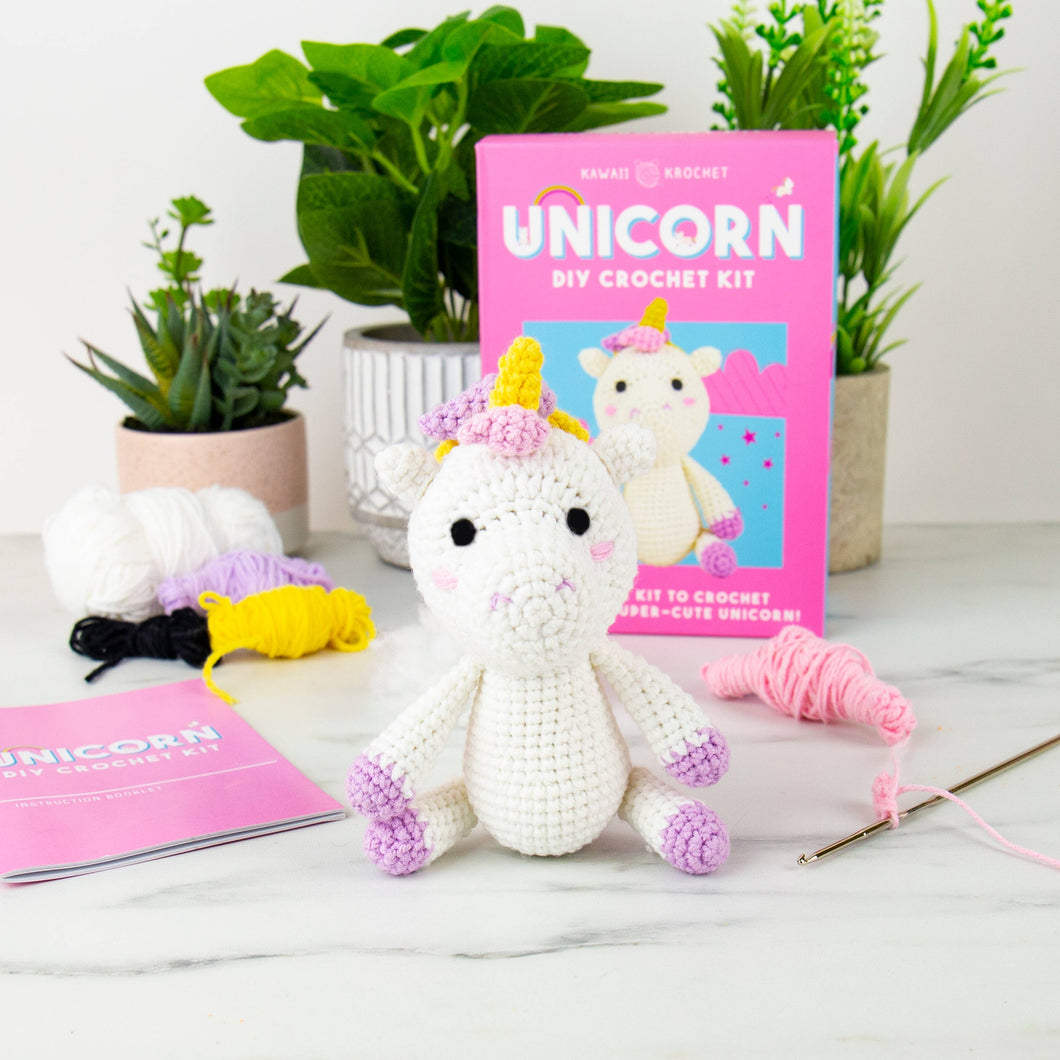 GR Cute Unicorn DIY Kawaii Crochet Kit