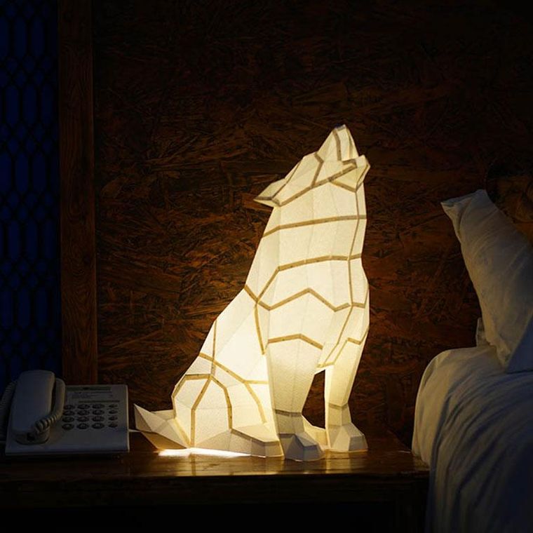 PC Wolf 3D Paper Model, Lamp