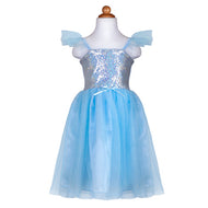 SEQUINS PRINCESS DRESS BLUE
